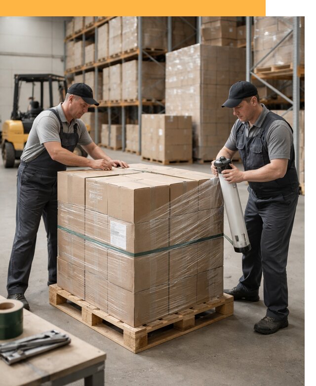 Упаковка и паллетирование грузов от 3582 руб: защита и крепление