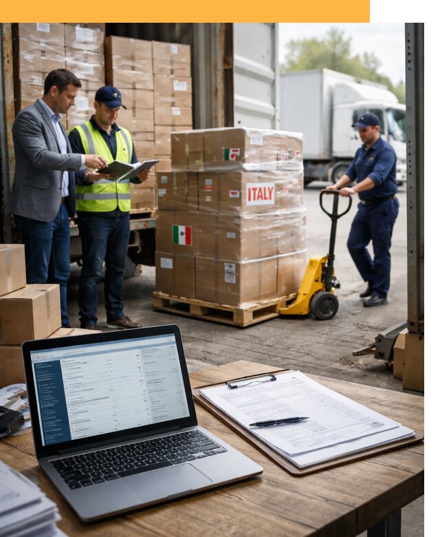 Доставка грузов из Италии: морские и авиаперевозки от 18419